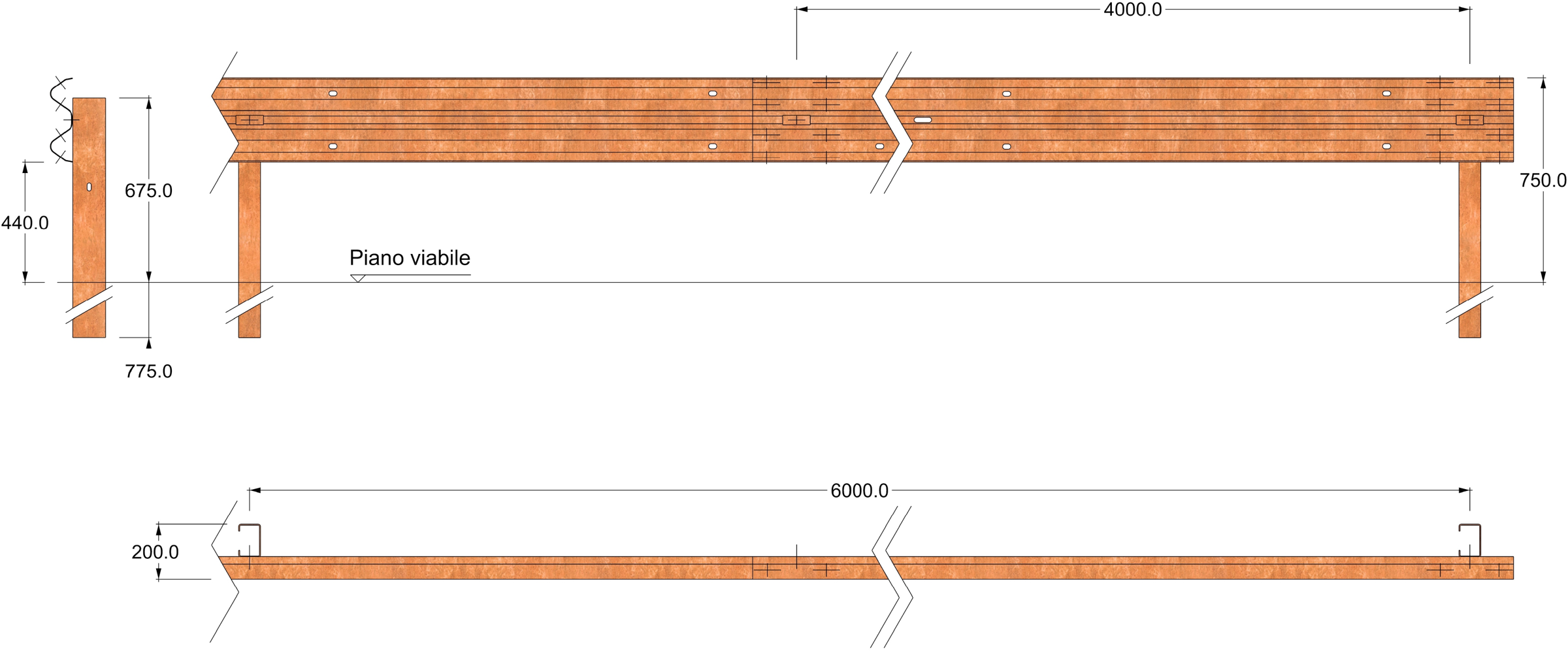 Disegno tecnico Adamello N2 BL 6