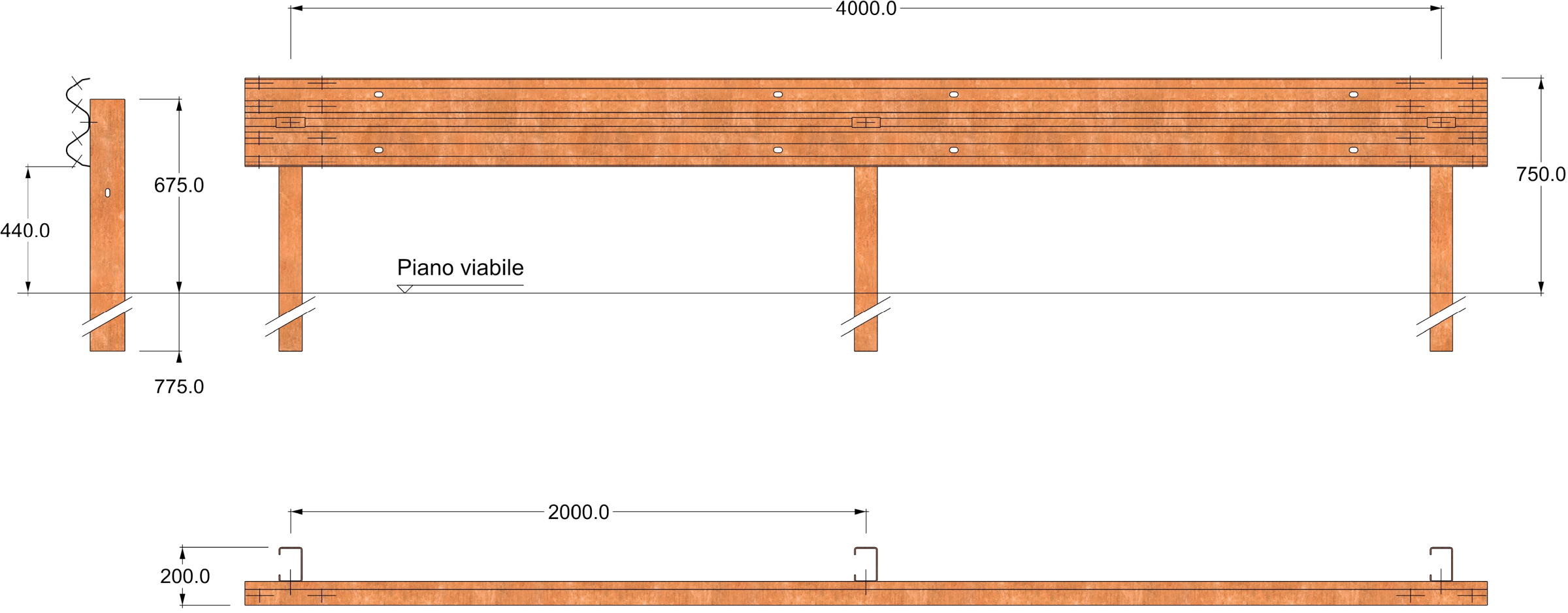Disegno tecnico Adamello H1 BL 2