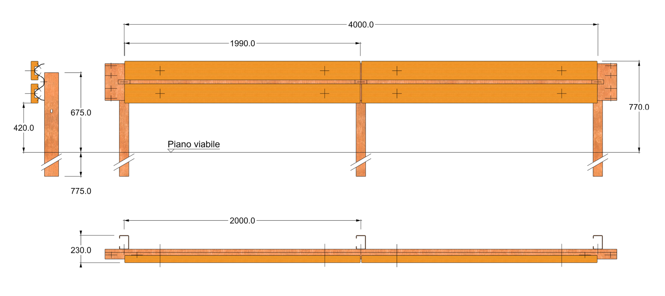Disegno tecnico Adige H1 BL 2
