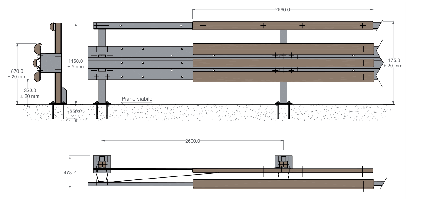 Disegno tecnico Mirabella H2 BP 2,66